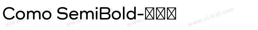 Como SemiBold字体转换